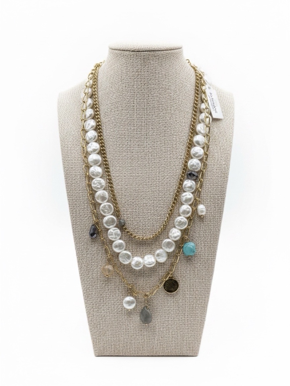 Park Lane Multi-Strand Gold Pearl and Charm Necklace - NWT